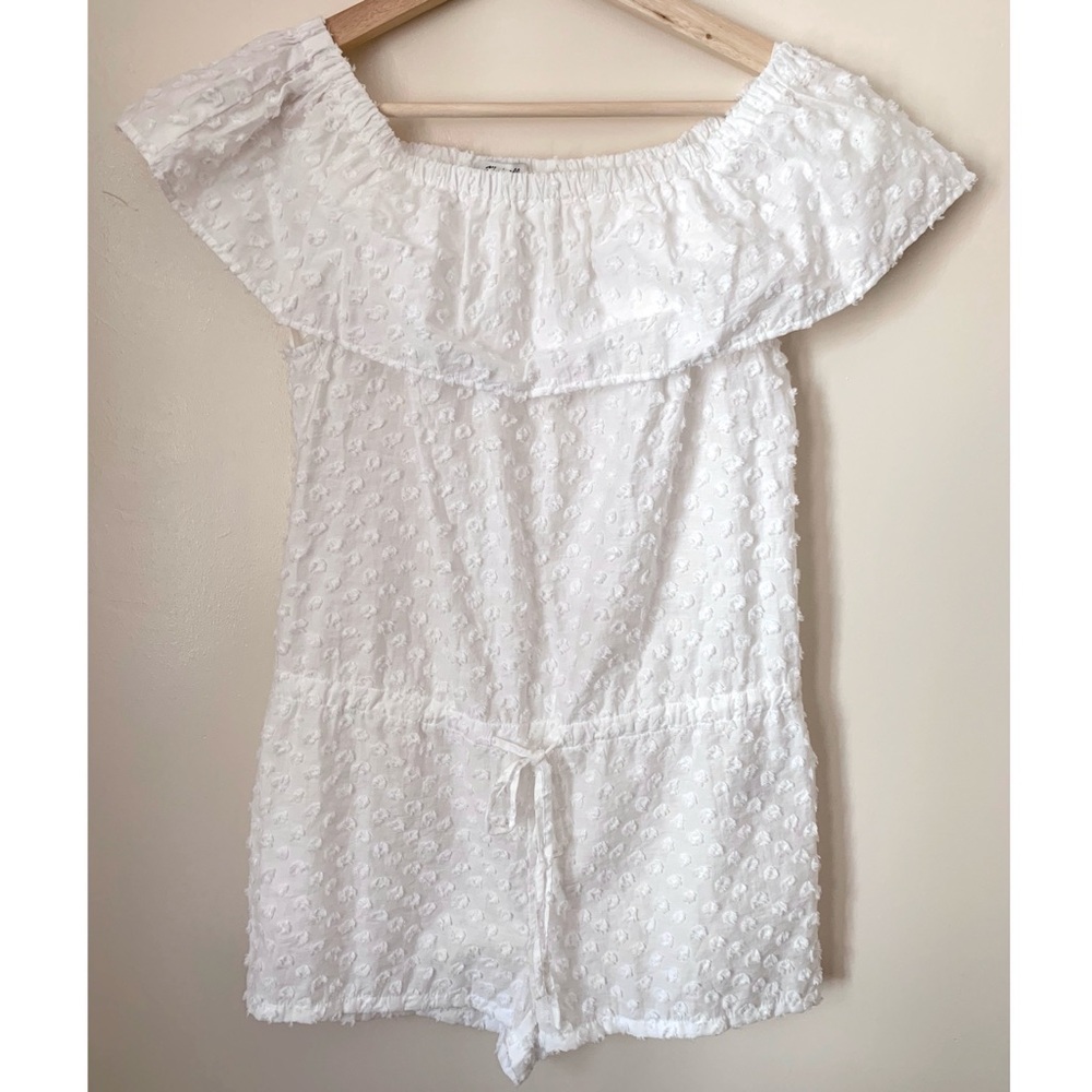 Madewell • XXS • White Off The Shoulder Romper
